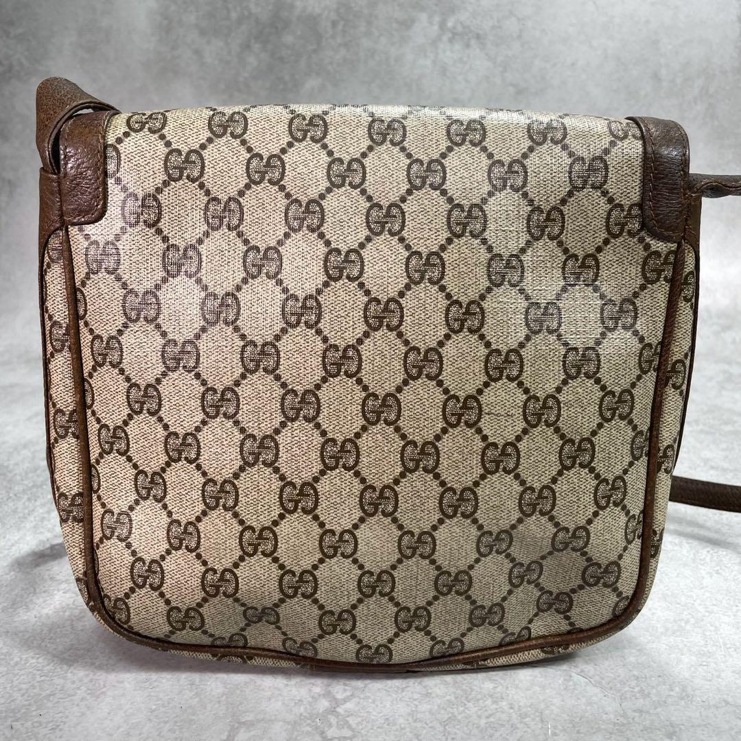 Gucci GG Shoulder Bag Brown Beige Leather — view 3