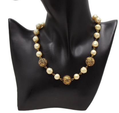 Chanel Faux Pearl Ball Necklace