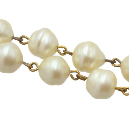 Chanel Faux Pearl Ball Necklace