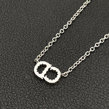 Dior Clair de Lune CD Logo Rhinestone Necklace — view 3