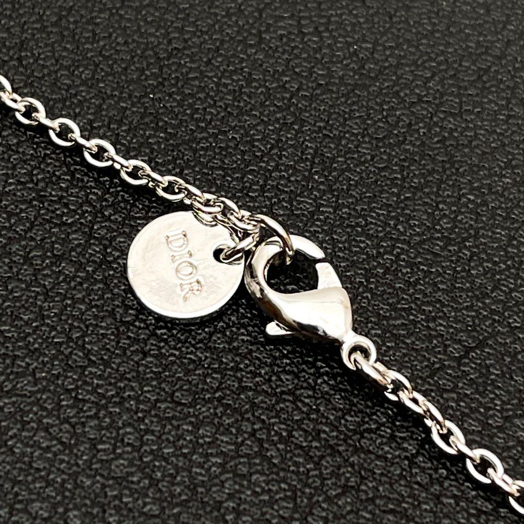 Dior Clair de Lune CD Logo Rhinestone Necklace — view 8