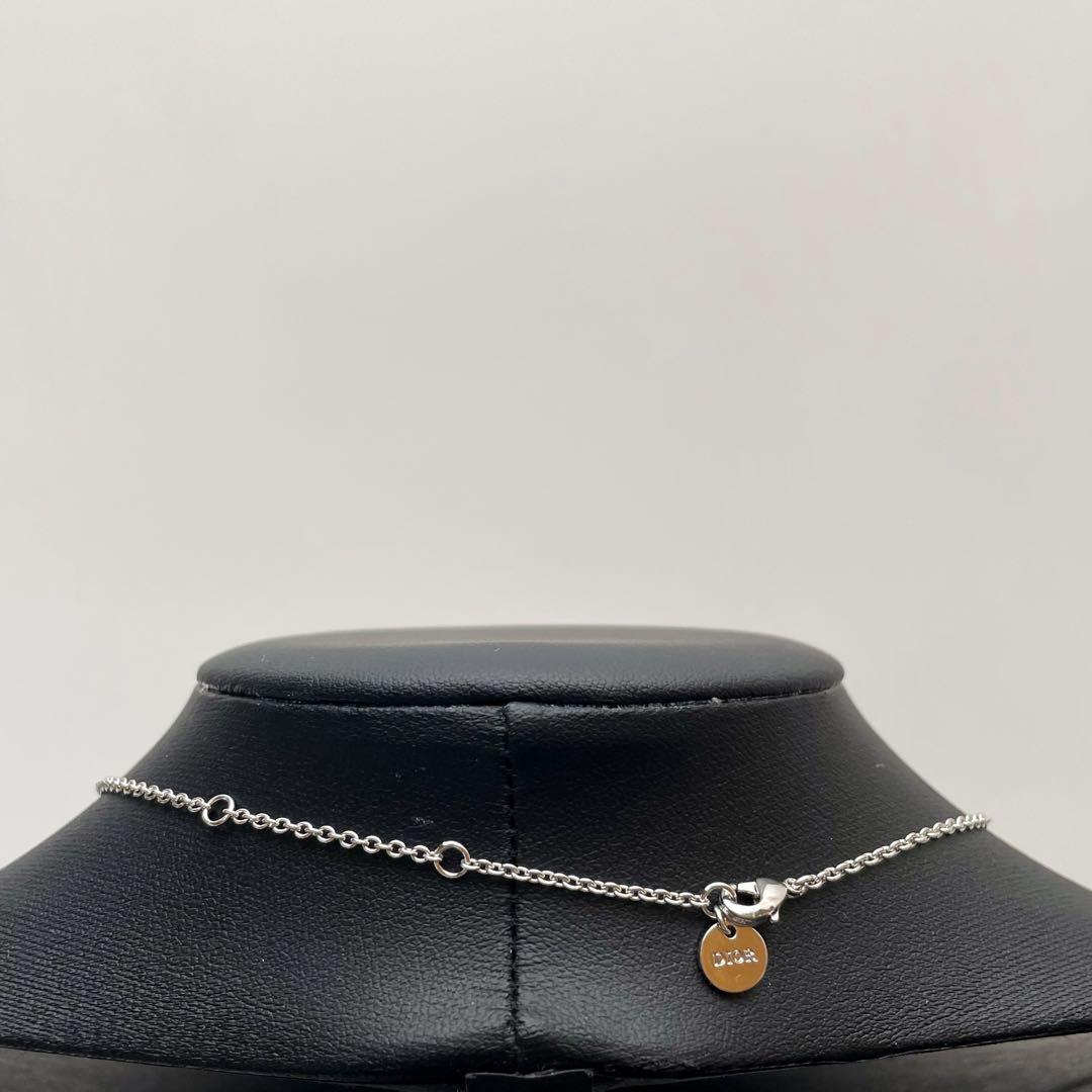 Dior Clair de Lune CD Logo Rhinestone Necklace — view 9