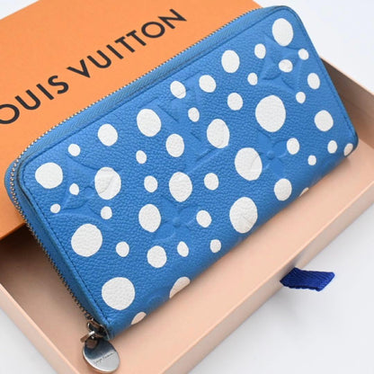 Louis Vuitton Yayoi Kusama Zippy Wallet Empreinte Blue