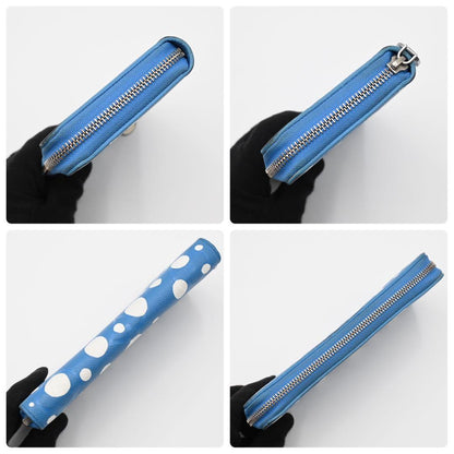 Louis Vuitton Yayoi Kusama Zippy Wallet Empreinte Blue — view 7