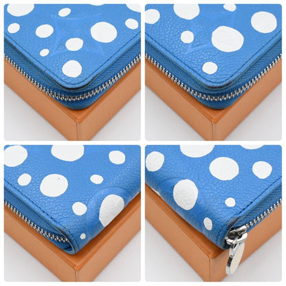 Louis Vuitton Yayoi Kusama Zippy Wallet Empreinte Blue — view 8