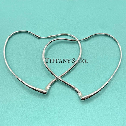 Tiffany & Co Earrings Open Heart L Large 925 Sterling Silver — view 4