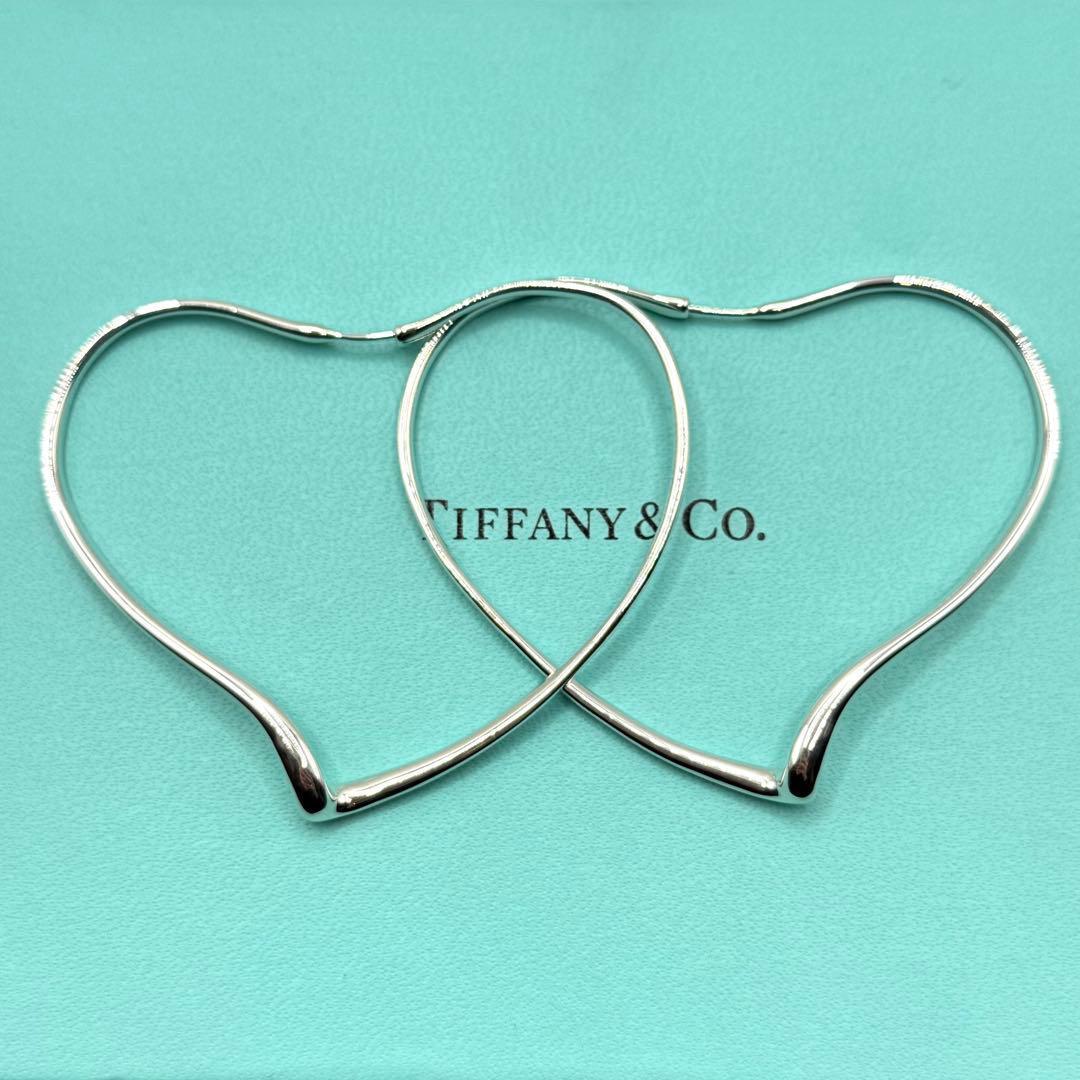 Tiffany & Co Earrings Open Heart L Large 925 Sterling Silver — view 5