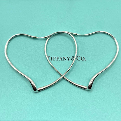 Tiffany & Co Earrings Open Heart L Large 925 Sterling Silver — view 5