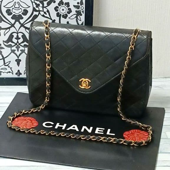 Chanel Chain Shoulder Quilted Lambskin Single Flap Black