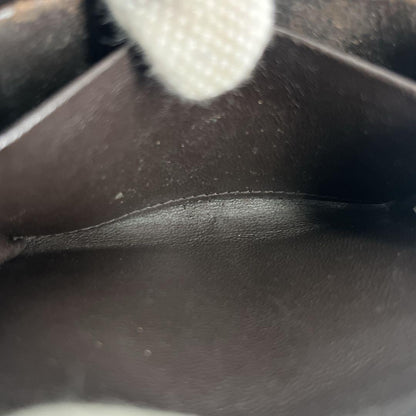 Bottega Veneta Coin Case Intrecciato Round Zip Dark Brown