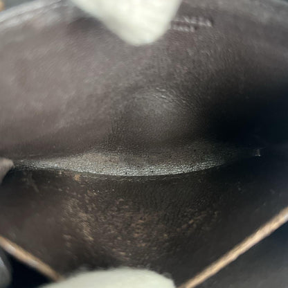 Bottega Veneta Coin Case Intrecciato Round Zip Dark Brown