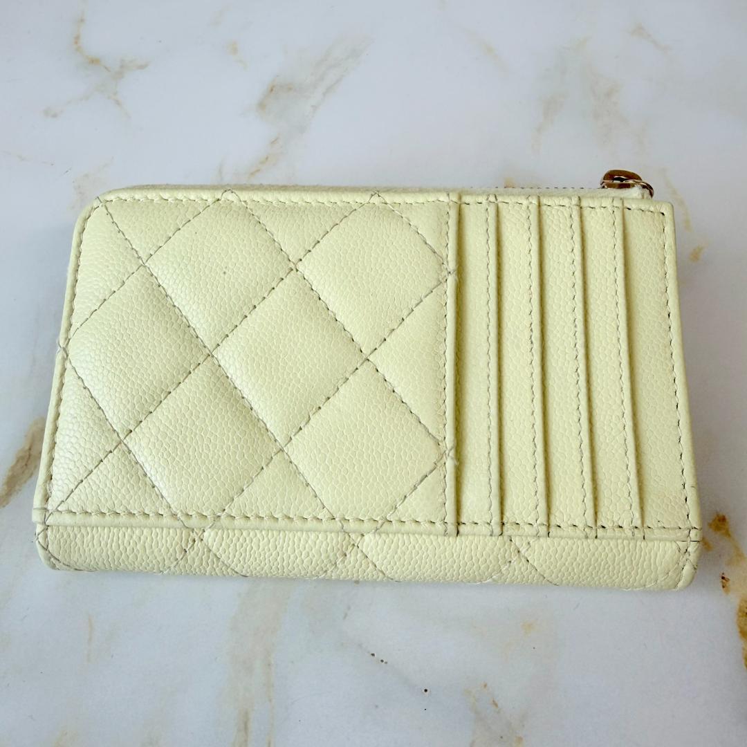 Chanel Quilted CC Logo Fragment Case Caviar Leather Jacket — view 3