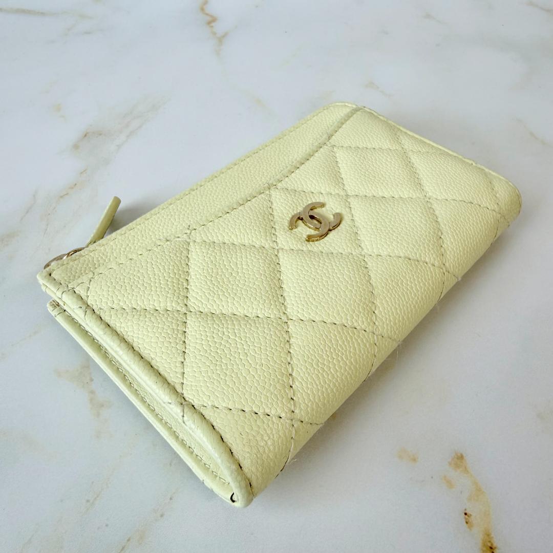 Chanel Quilted CC Logo Fragment Case Caviar Leather Jacket — view 4