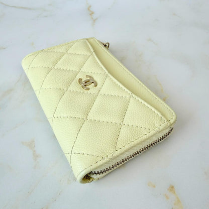 Chanel Quilted CC Logo Fragment Case Caviar Leather Jacket — view 5