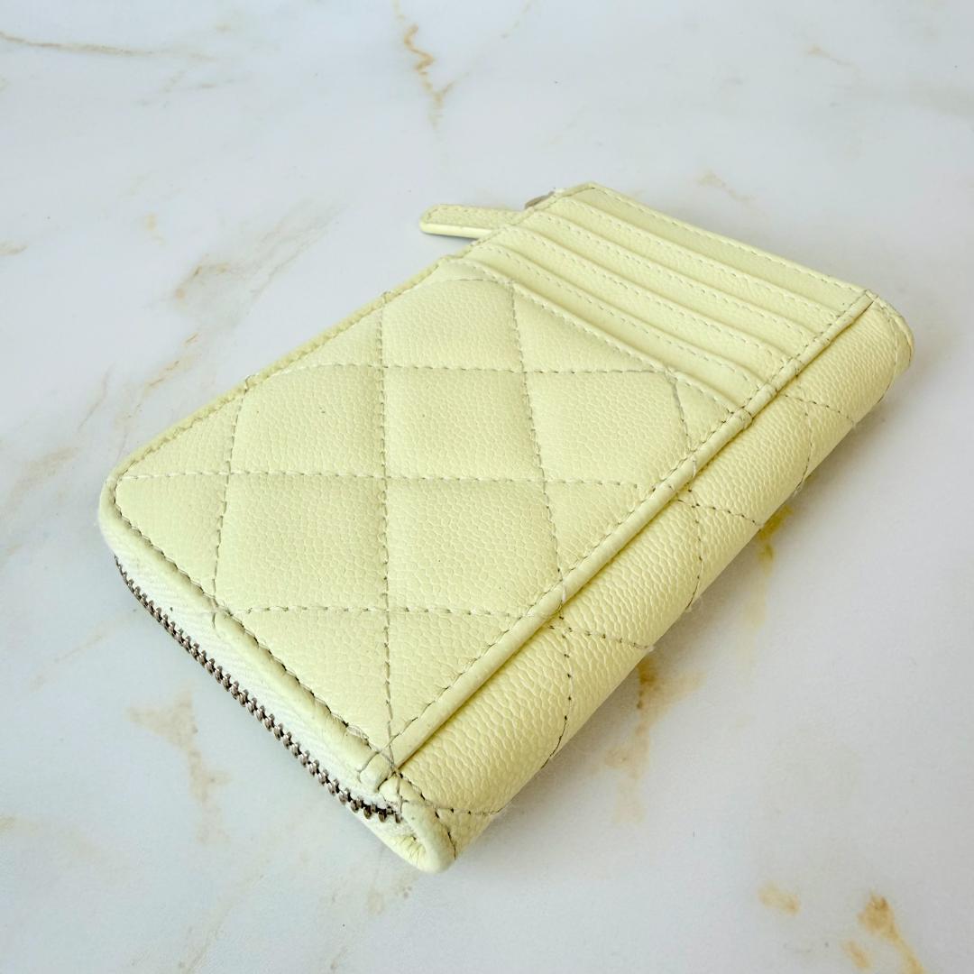 Chanel Quilted CC Logo Fragment Case Caviar Leather Jacket — view 6