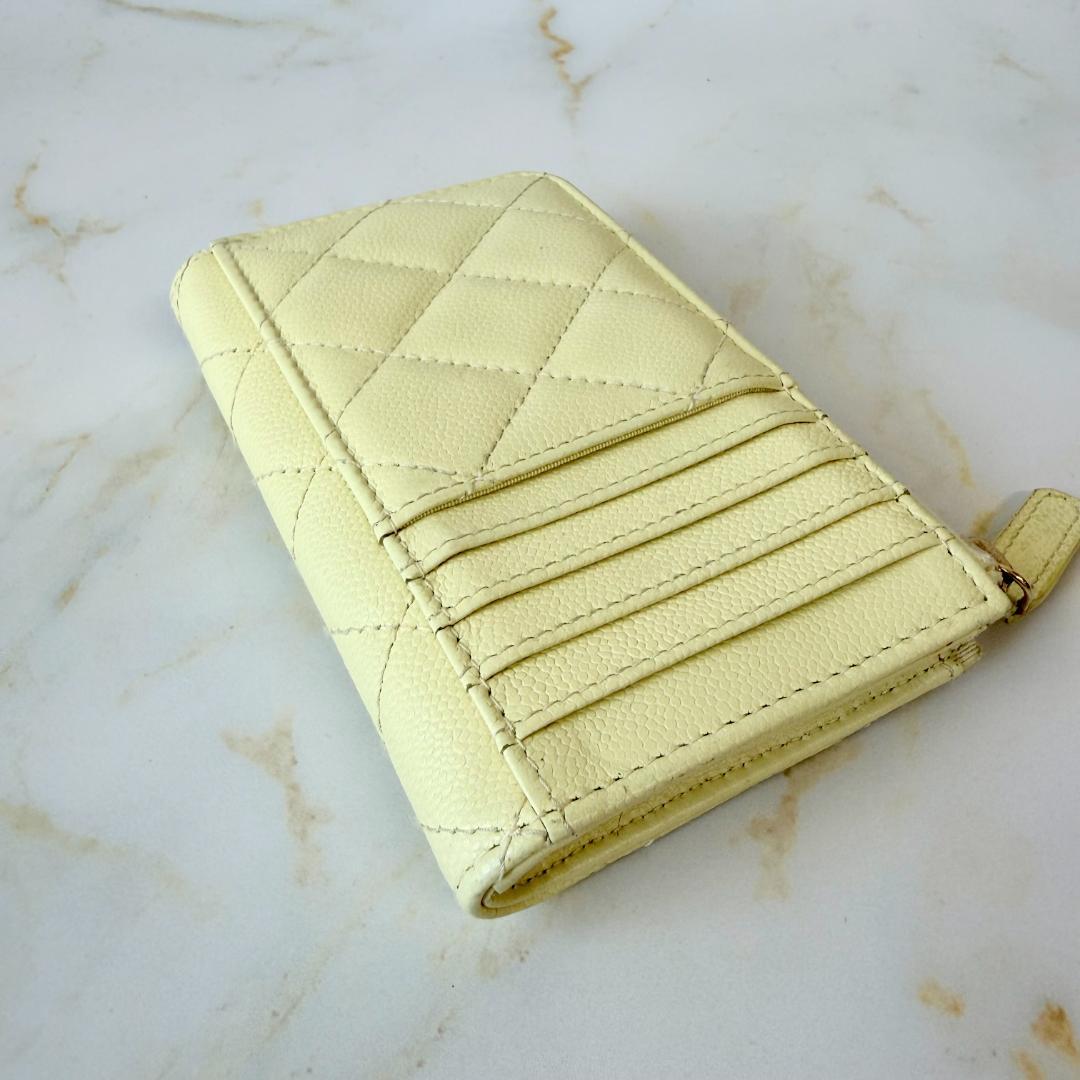 Chanel Quilted CC Logo Fragment Case Caviar Leather Jacket — view 7