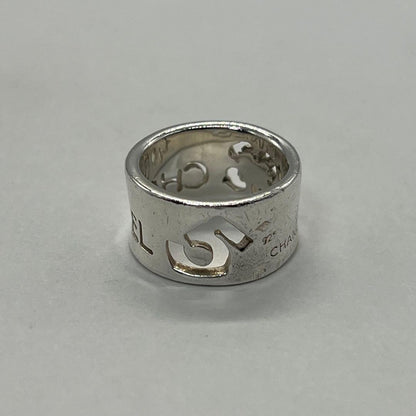 Chanel Logo Wide Ring Clover