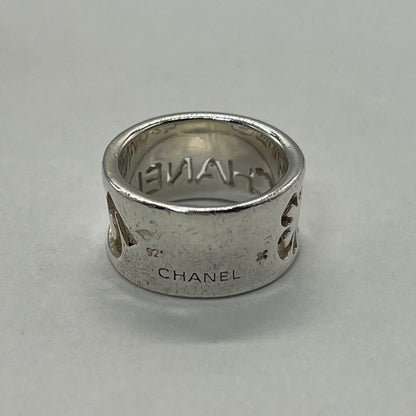 Chanel Logo Wide Ring Clover