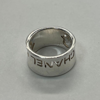 Chanel Logo Wide Ring Clover