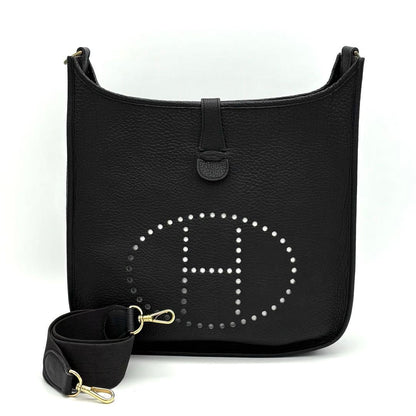 Hermes Evelyne II GM Black Taurillon Gold Shoulder — view 9