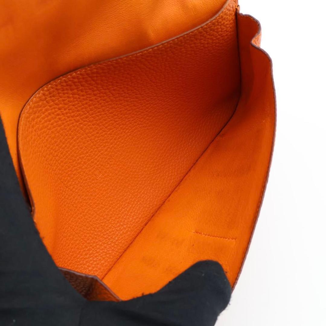 Hermes Dogon GM Orange Wallet Gold — view 5