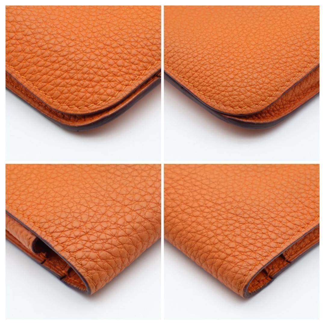 Hermes Dogon GM Orange Wallet Gold — view 8