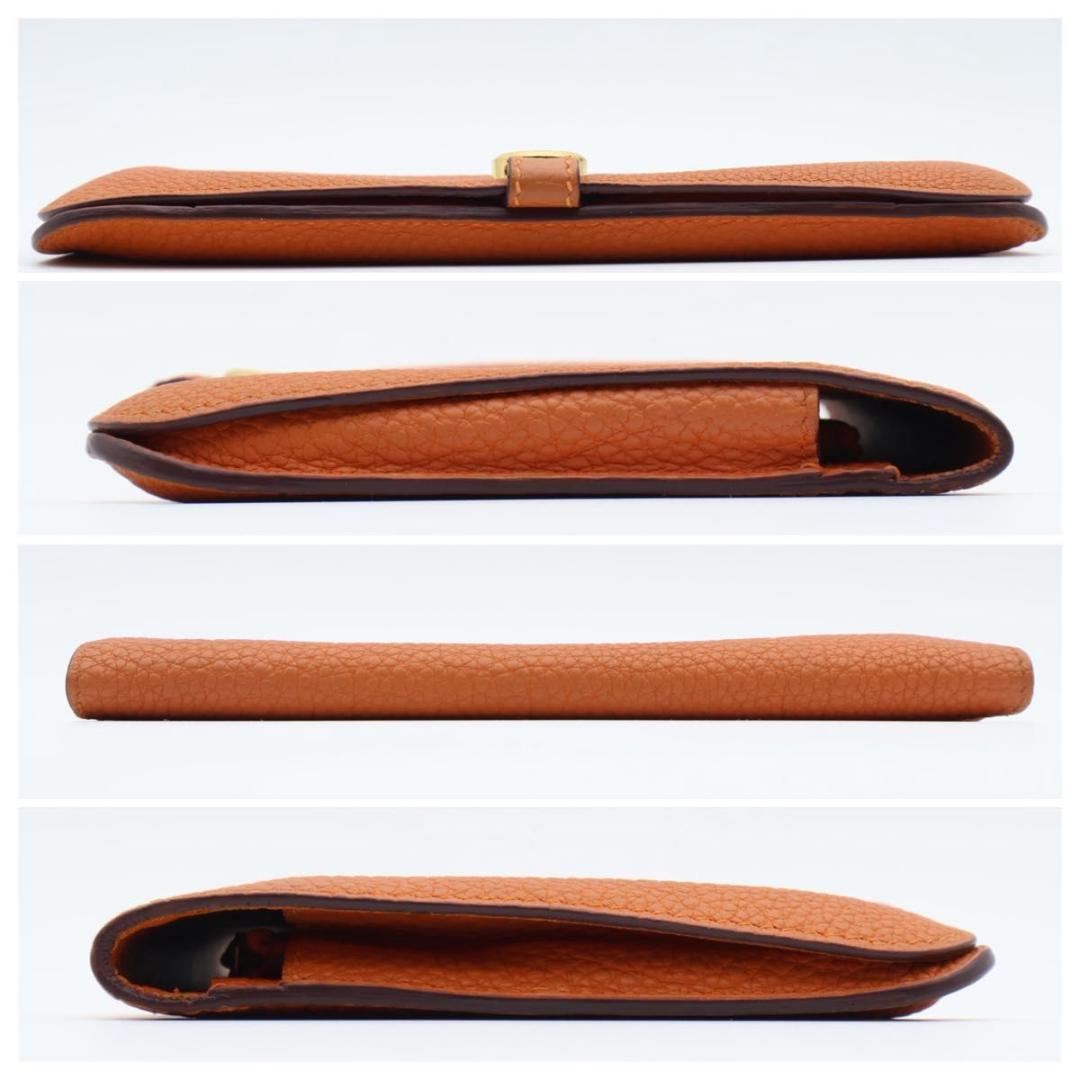 Hermes Dogon GM Orange Wallet Gold — view 9