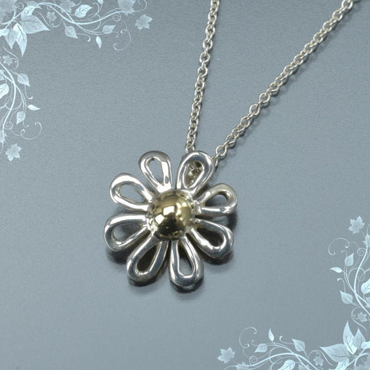 Tiffany & Co Polished Daisy Necklace 18k Silver