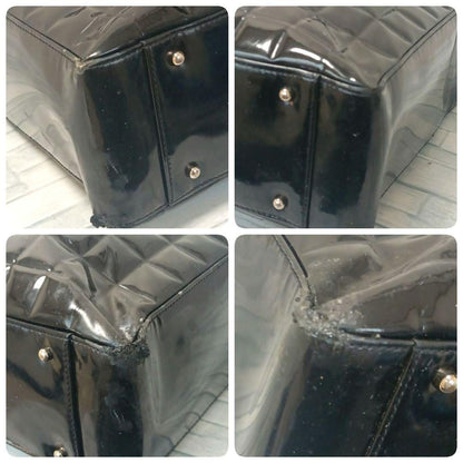 Chanel Choco Bar Tote Enamel CC Logo Black — view 4