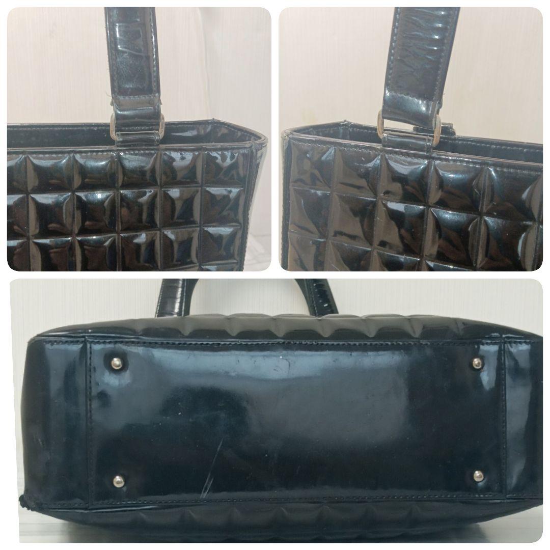 Chanel Choco Bar Tote Enamel CC Logo Black — view 5