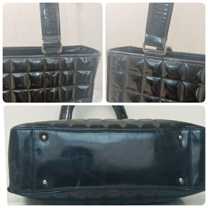 Chanel Choco Bar Tote Enamel CC Logo Black — view 5