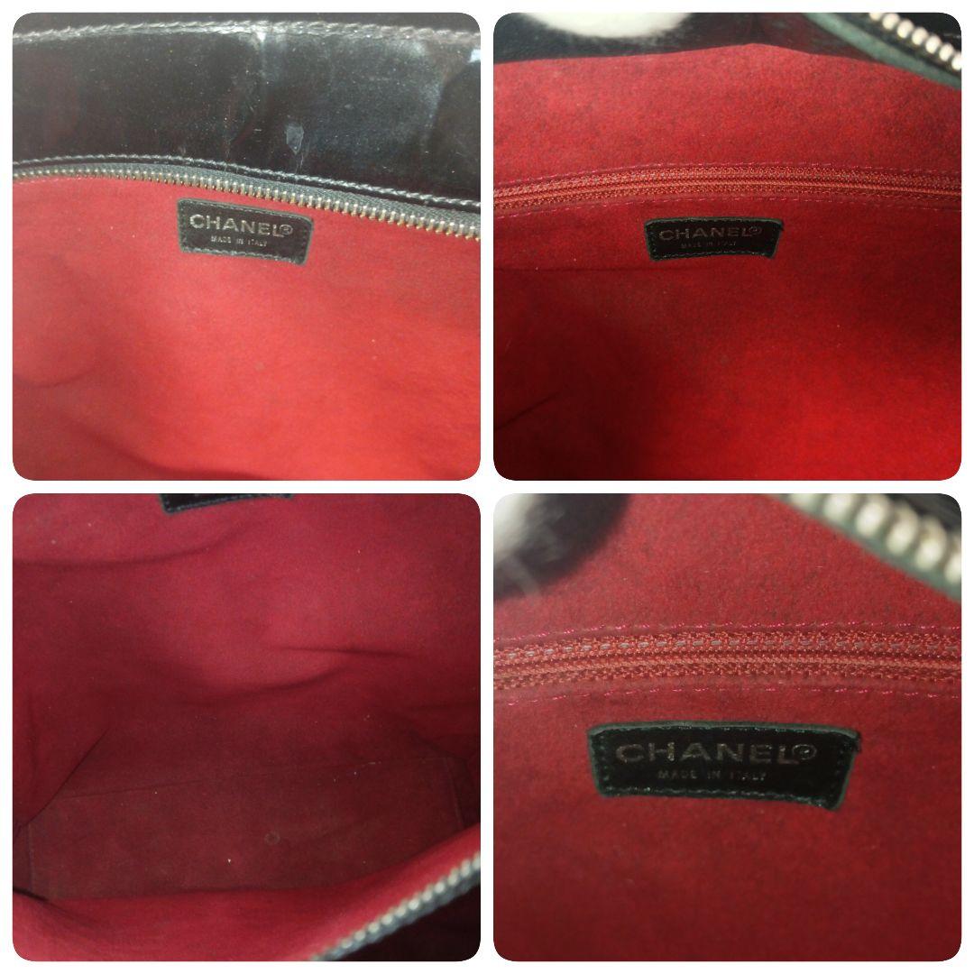 Chanel Choco Bar Tote Enamel CC Logo Black — view 7