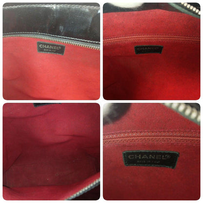 Chanel Choco Bar Tote Enamel CC Logo Black — view 7