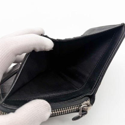 Prada Triangle Nylon Bifold Compact Black Saffiano Wallet — view 7