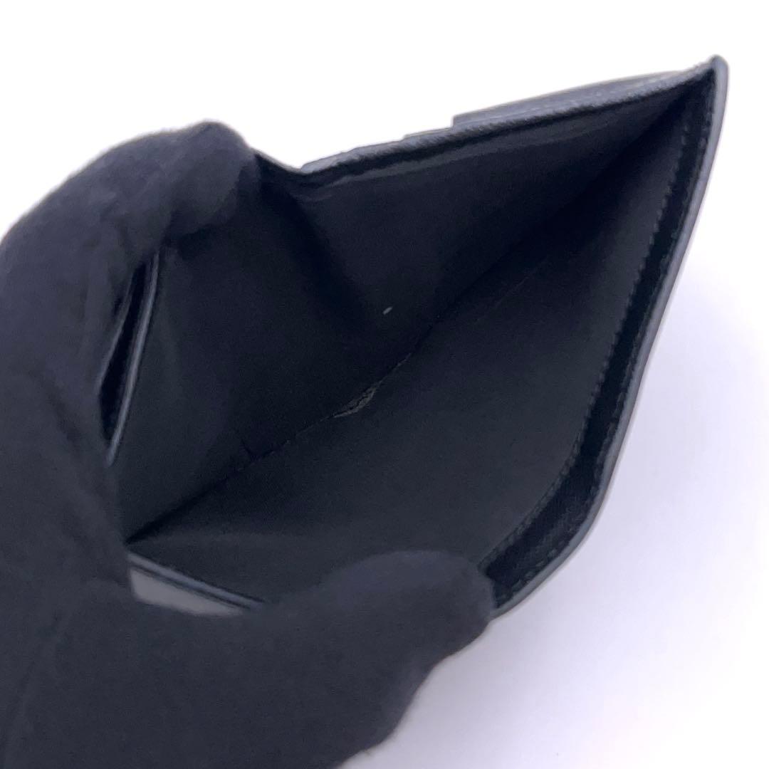 Prada Saffiano Bifold Wallet Triangle Black Leather — view 4