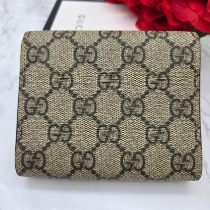 Gucci Fold Wallet Duonysus GG Supreme Taiga