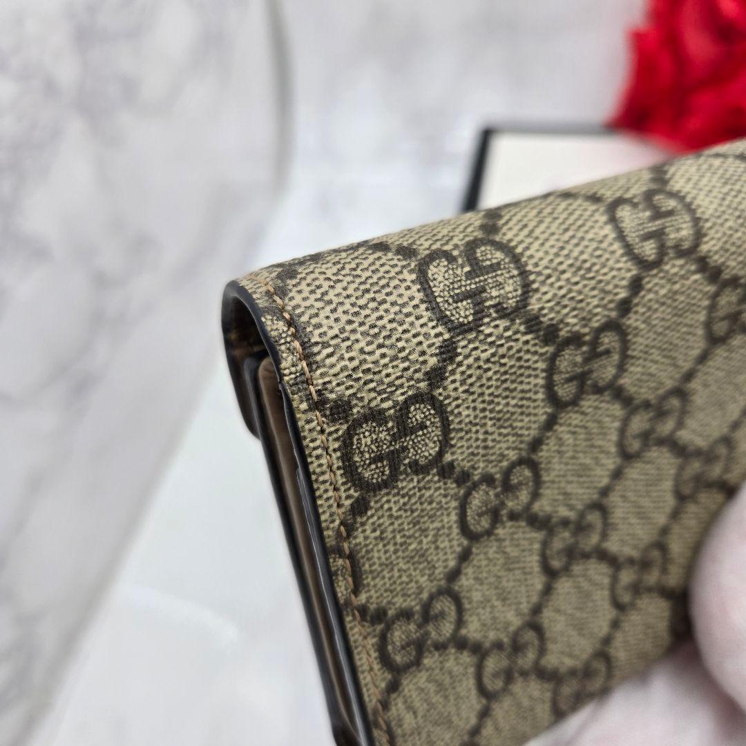 Gucci Fold Wallet Duonysus GG Supreme Taiga