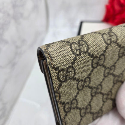 Gucci Fold Wallet Duonysus GG Supreme Taiga