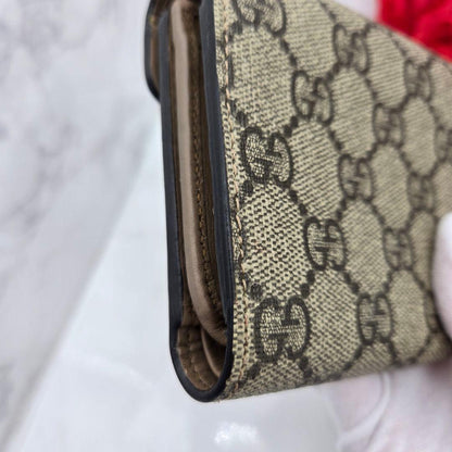 Gucci Fold Wallet Duonysus GG Supreme Taiga