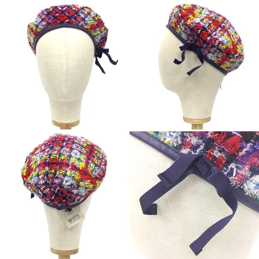 Gucci Tweed Beret Size S Hat Aq11448