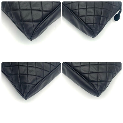 Chanel Quilted Shoulder Bag Lambskin Black