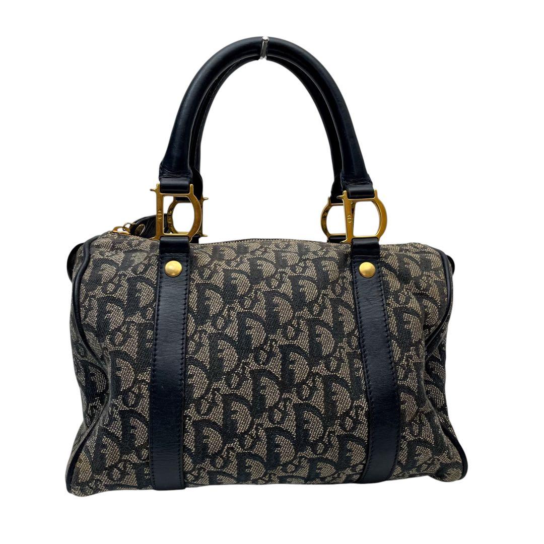 Dior Trotter Canvas Leather Mini Boston Hand Bag — view 2