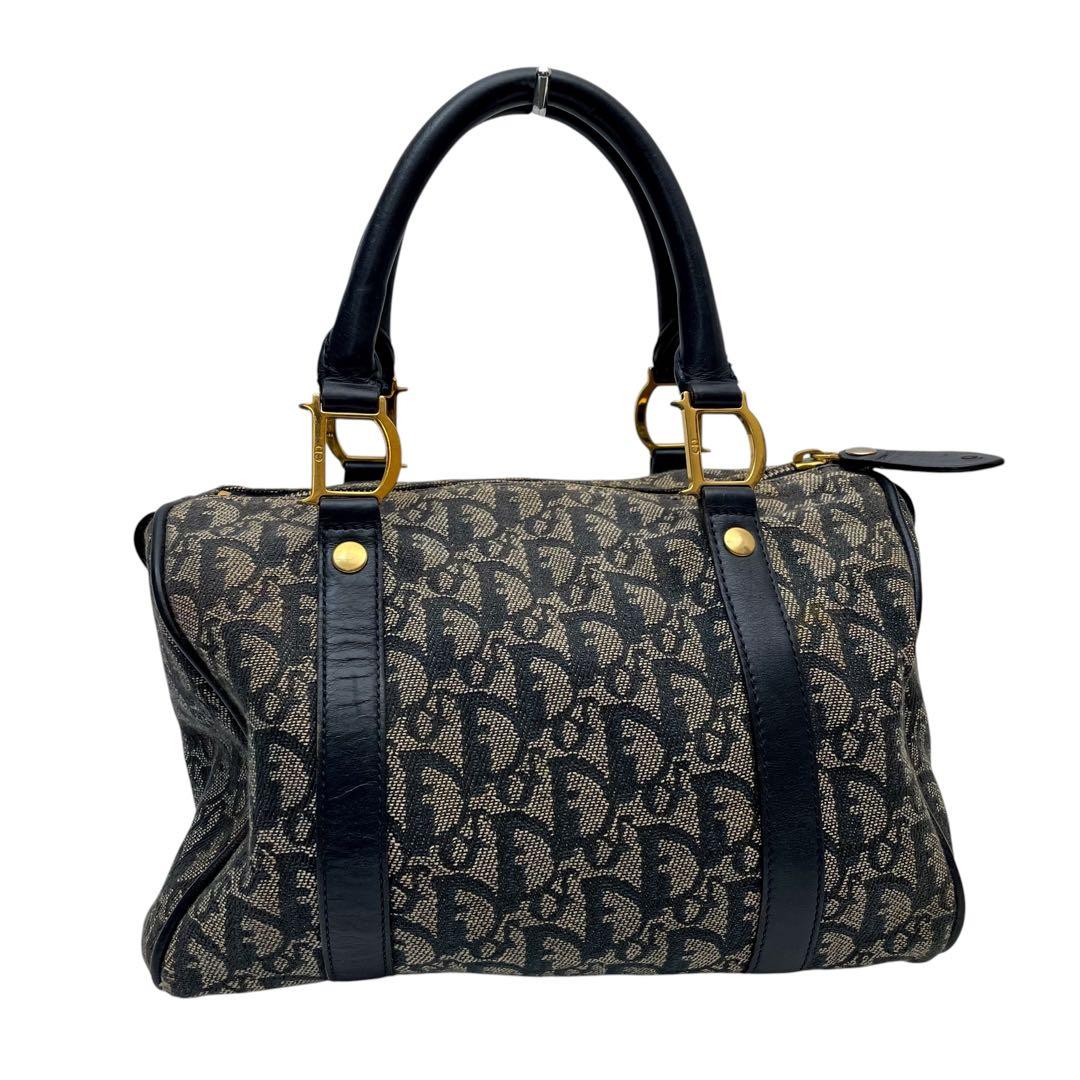 Dior Trotter Canvas Leather Mini Boston Hand Bag — view 3