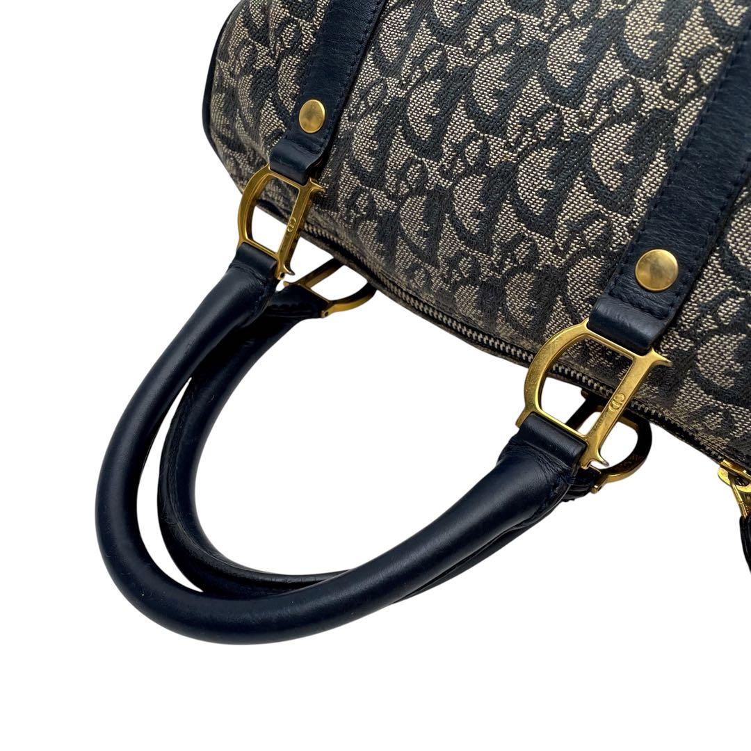 Dior Trotter Canvas Leather Mini Boston Hand Bag — view 7