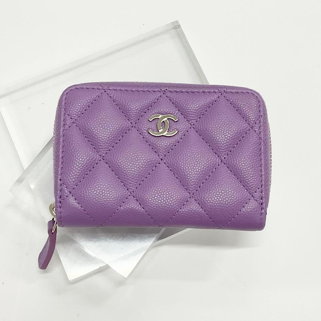 Chanel Caviar Leather CC Logo Quilted Classic Coin Purse — view 2