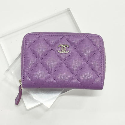 Chanel Caviar Leather CC Logo Quilted Classic Coin Purse — view 2