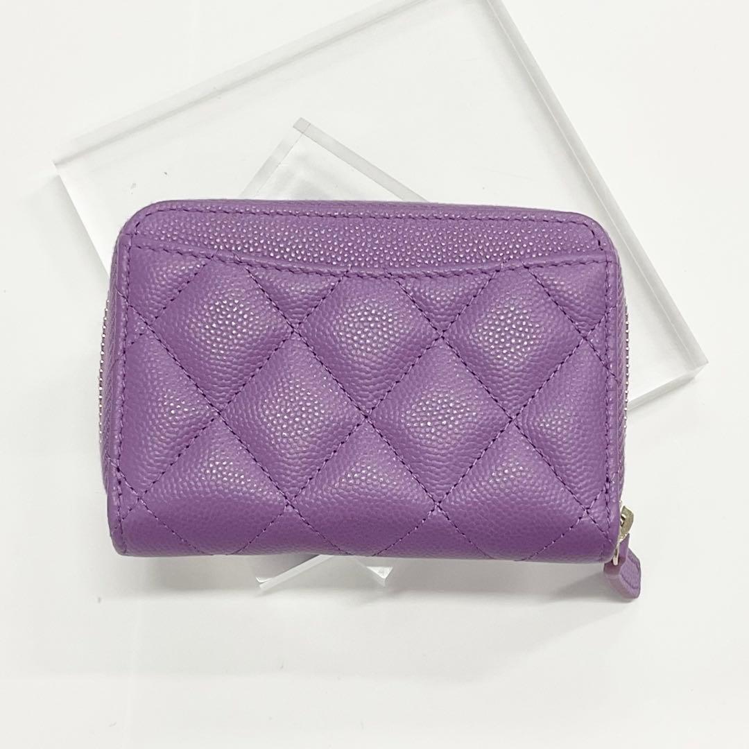 Chanel Caviar Leather CC Logo Quilted Classic Coin Purse — view 3