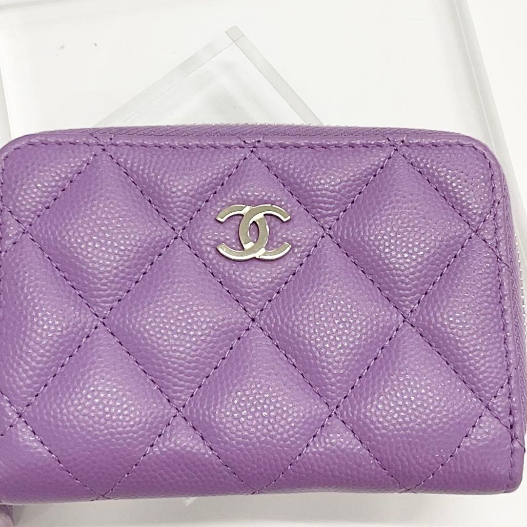 Chanel Caviar Leather CC Logo Quilted Classic Coin Purse — view 4