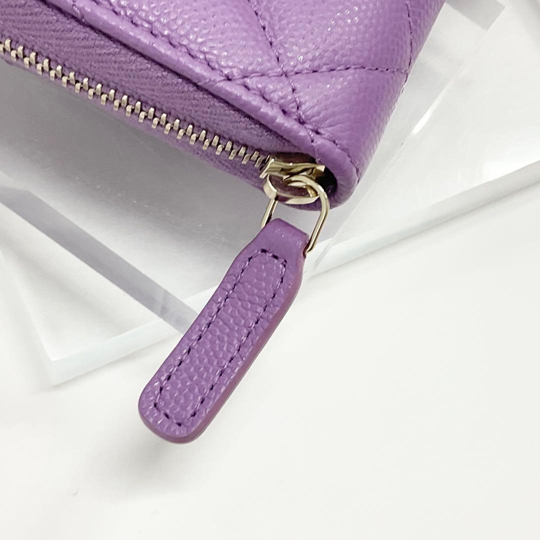 Chanel Caviar Leather CC Logo Quilted Classic Coin Purse — view 5