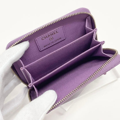 Chanel Caviar Leather CC Logo Quilted Classic Coin Purse — view 6